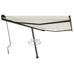 vidaXL Auvent manuel rétractable sur pied 400x350 cm Crème