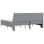 vidaXL Cadre de lit avec matelas Gris clair 200 x 200 cm Polyester