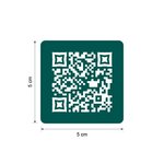 Menu sans contact pictogramme carré QR Code pour présentation menu hôtel restaurant - Couleur vert foncé