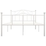 vidaXL Cadre de lit sans matelas blanc métal 140x200 cm