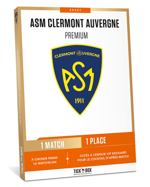 Coffret cadeau - TICKETBOX - ASM Clermont Auvergne - Premium
