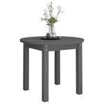 vidaXL Table basse Gris Ø 55x45 cm Bois massif de pin