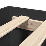 vidaXL Cadre de lit sans matelas noir 90x200 cm bois d'ingénierie