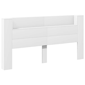 vidaXL Tête de lit Blanc 200 x 16 5 x 103 5 cm Bois d'ingénierie