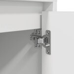 VidaXL Table de chevet avec lumières LED blanc 38x34x50 cm