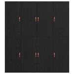 vidaXL Cadre de lit Chêne noir 200 x 180 x 31 5 cm Bois d'ingénierie