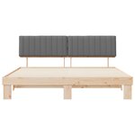 vidaXL Cadre de lit avec tête de lit rembourrée Gris clair