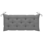 vidaXL Banc de jardin pliable avec coussin 118 cm Bambou