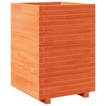vidaXL Jardinière cire marron 50x50x72 5 cm bois de pin massif