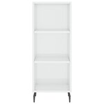 vidaXL Buffet blanc brillant 34 5x32 5x90 cm bois d'ingénierie