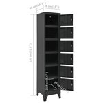 vidaXL Armoire à casiers Anthracite 38x40x180 cm Acier
