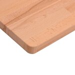 vidaXL Dessus de bureau 80x40x2 5 cm bois massif de hêtre