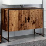 vidaXL Armoire de salle de bain vieux bois 80x33x60 cm bois ingénierie