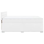 vidaXL Sommier à lattes de lit avec matelas Blanc 160x200cm Similicuir