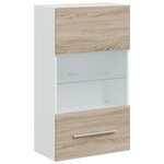 vidaXL Meubles TV avec lumière LED 5Pièces chêne sonoma bois d'ingénierie