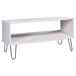 vidaXL Table basse New York Blanc Bois de pin massif