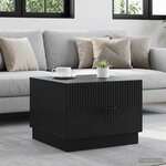 vidaXL Table basse Noir 49 x 50 x 37 cm Bois d'ingénierie