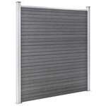 vidaXL Clôture de jardin WPC 1564x186 cm Gris