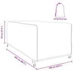 vidaXL Housse pour mobilier d'extérieur 205 x 100 x 70 cm