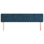 vidaXL Têtes de lit 2 Pièces Bleu foncé 100x7x78/88 cm Velours