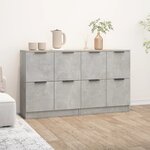 vidaXL Buffets 2 Pièces Gris béton 60x30x70 cm Bois d'ingénierie