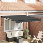 vidaXL Auvent Rétractable Anthracite 350x250 cm tissu