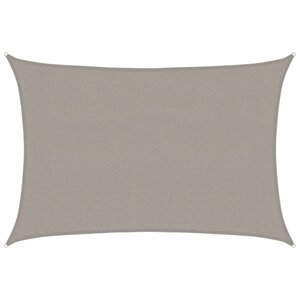 vidaXL Voile d'ombrage 160 g/m² rectangulaire gris clair 3x4 5 m PEHD