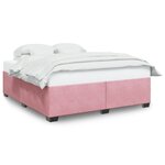 VidaXL Cadre de lit sans matelas rose 180x200 cm velours