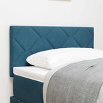 vidaXL Tête de lit LED design blocs diamants bleu foncé  80 cm  en velours