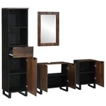 vidaXL Ensemble de mobilier de salle de bain avec tiroir 4 Pièces Blanc