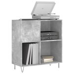 vidaXL Armoire à disques gris béton 84 5x38x89 cm bois d'ingénierie