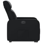 vidaXL Fauteuil inclinable électrique noir similicuir
