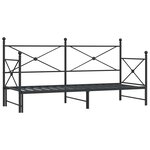 vidaXL Lit de jour et lit gigogne sans matelas noir 90x190 cm acier
