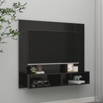 Vidaxl meuble tv mural noir 102x23 5x90 cm aggloméré