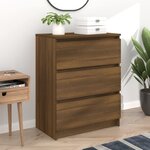vidaXL Buffet Chêne marron 60x35x76 cm Bois d'ingénierie