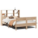 vidaXL Lit bibliothèque sans matelas 160x200 cm bois massif de pin