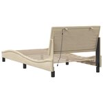vidaXL Cadre de lit sans matelas crème 100x200 cm tissu