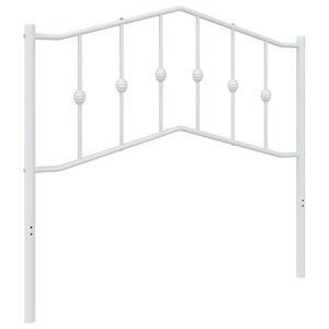 vidaXL Tête de lit métal blanc 100 cm