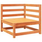 vidaXL Salon de jardin 7 Pièces cire marron bois de pin massif