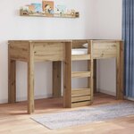 vidaXL Lit Superposé pour Enfants Chêne artisanal 75 x 190 cm