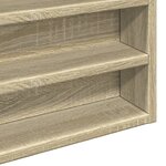 vidaXL Armoire à vitrine chêne sonoma 100x8 5x50 cm bois d'ingénierie
