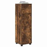 vidaXL Cabinet de salle de bain Chêne fumé 30 5 x 30 x 101 cm