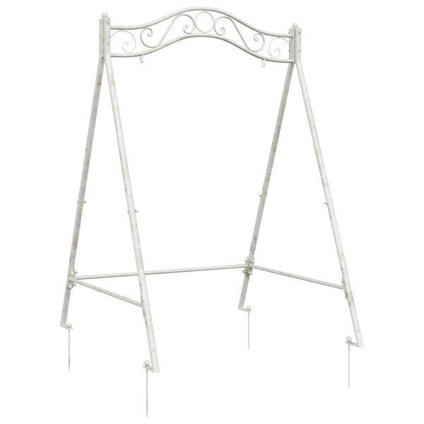 vidaXL Cadre de balançoire Blanc antique 113 x 121 5 x 168 cm Acier