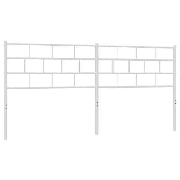 vidaXL Tête de lit métal blanc 193 cm