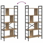 vidaXL Étagère Chêne artisanal 75 x 30 x 156 cm Bois d'ingénierie