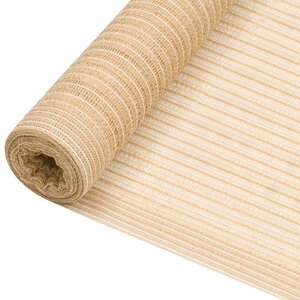 vidaXL Filet brise-vue Beige 1 5x50 m PEHD 195 g/m²