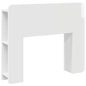 vidaXL Cabinet de Tête de Lit Blanc brillant Bois d'ingénierie