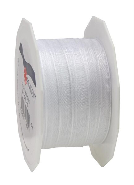 Organza four seasons 25-m-rouleau 10 mm blanc