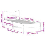 vidaXL Cadre de lit sans matelas 100x200 cm bois massif de pin
