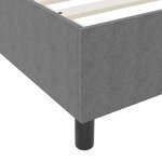 vidaXL Lit à ressorts Gris clair  Blanc 203 x 120 x 60 cm